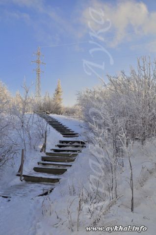 Заснеженная лестница